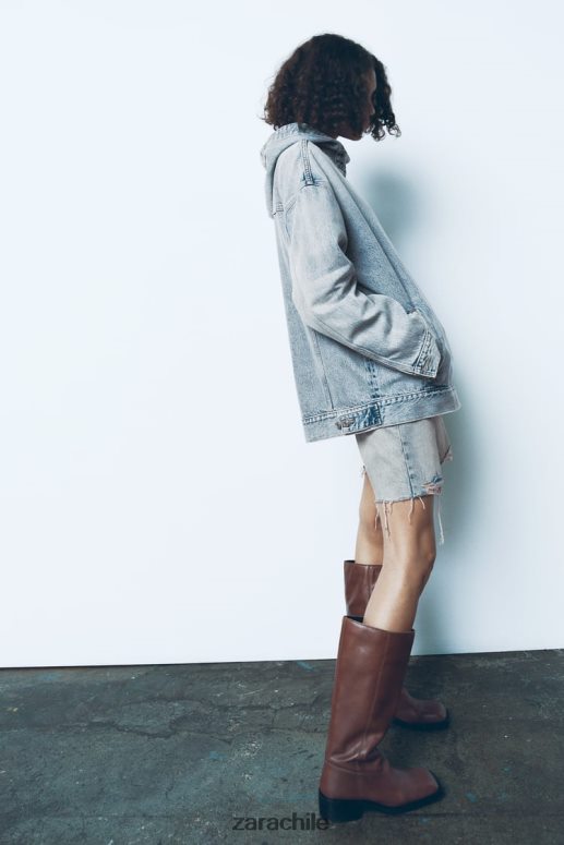 ropa cl Zara mujer sudadera denim trf azul JJ06N445