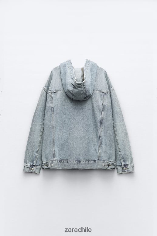 ropa cl Zara mujer sudadera denim trf azul JJ06N445