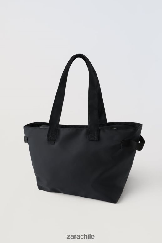 accesorios cl Zara niños bolso tote con bolso interior negro JJ06N41527