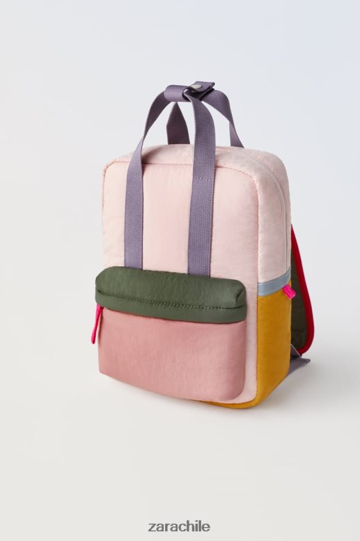 accesorios cl Zara niños mochila acolchada multicolor rosa JJ06N41562