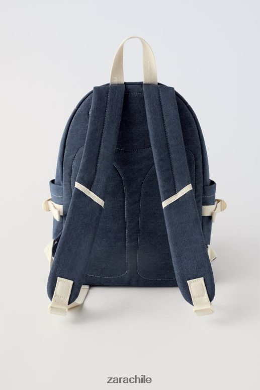 accesorios cl Zara niños mochila de mezclilla azul denim JJ06N41533