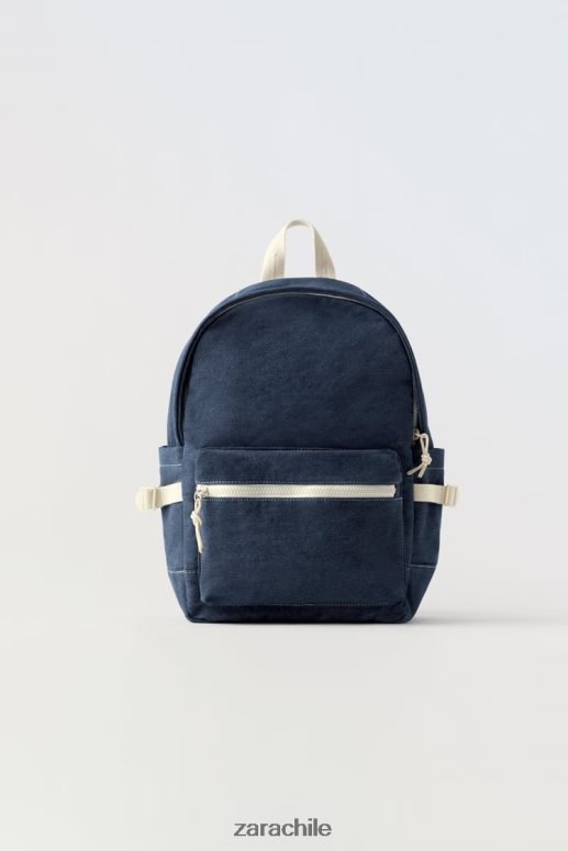 accesorios cl Zara niños mochila de mezclilla azul denim JJ06N41533