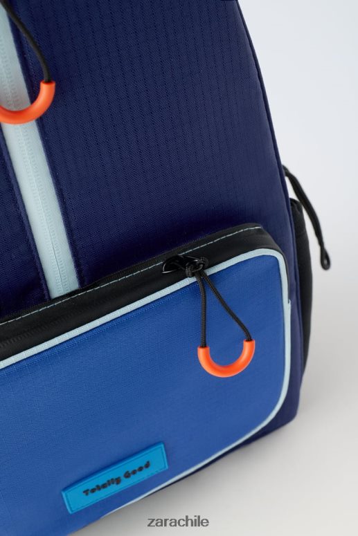 accesorios cl Zara niños mochila escolar azul JJ06N41545