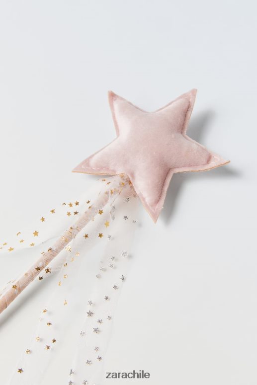 ropa cl Zara niños Varita de estrella de disfraz de tul brillante rosa JJ06N41622
