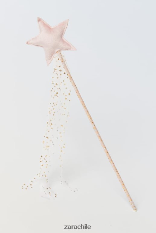 ropa cl Zara niños Varita de estrella de disfraz de tul brillante rosa JJ06N41622