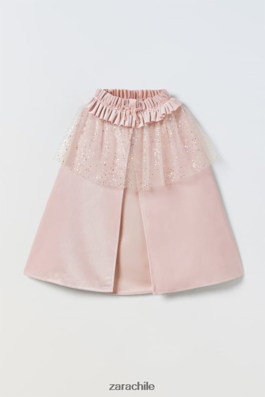 ropa cl Zara niños disfraz de capa de princesa de tul rosa JJ06N41620