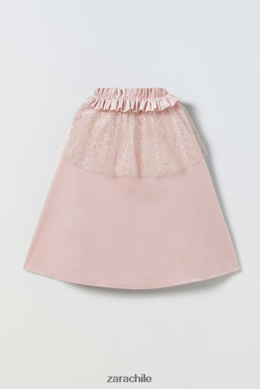 ropa cl Zara niños disfraz de capa de princesa de tul rosa JJ06N41620