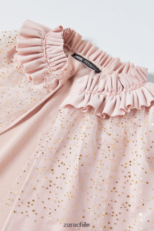 ropa cl Zara niños disfraz de capa de princesa de tul rosa JJ06N41620