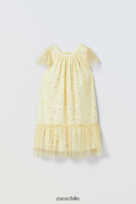 ropa cl Zara niños disfraz de hada con diamantes de imitación dorado JJ06N41596