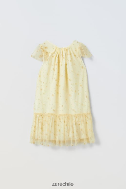 ropa cl Zara niños disfraz de hada con diamantes de imitación dorado JJ06N41596