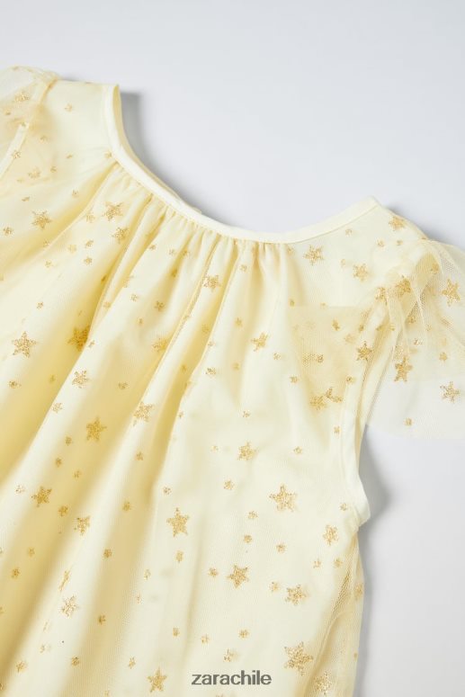 ropa cl Zara niños disfraz de hada con diamantes de imitación dorado JJ06N41596