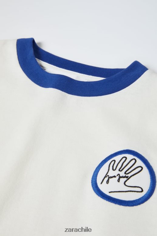 ropa cl Zara niños camiseta java jacobs ostra blanca JJ06N41514