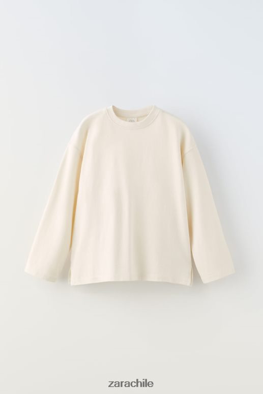 ropa cl Zara niños camiseta lisa premium crudo JJ06N41530