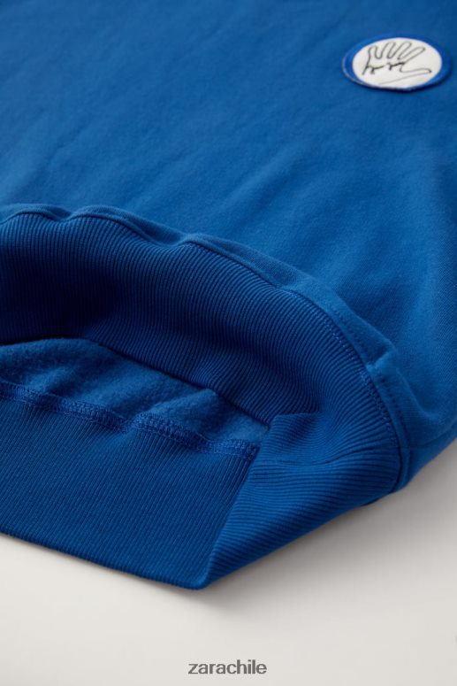 ropa cl Zara niños sudadera java jacobs cobalto JJ06N41512