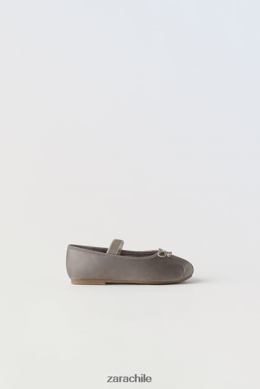 calzado cl Zara niños bailarinas con lazo gris JJ06N41606